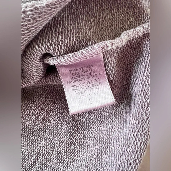 NWT Wildfox Rags To Riches Ivy Sweatshirt hoodie lounge dusty rose distressed S - Picture 11 of 13